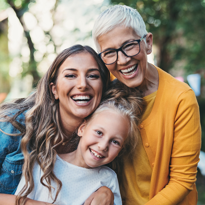 family smiling